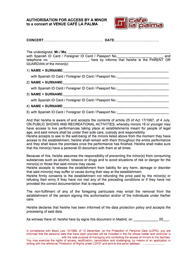 EN-Autorización acceso menores LNEV